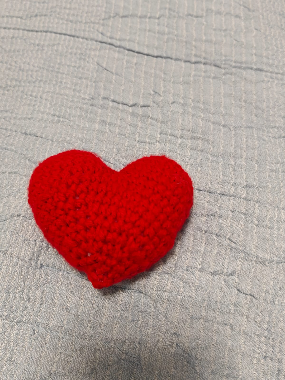 Red crochet heart