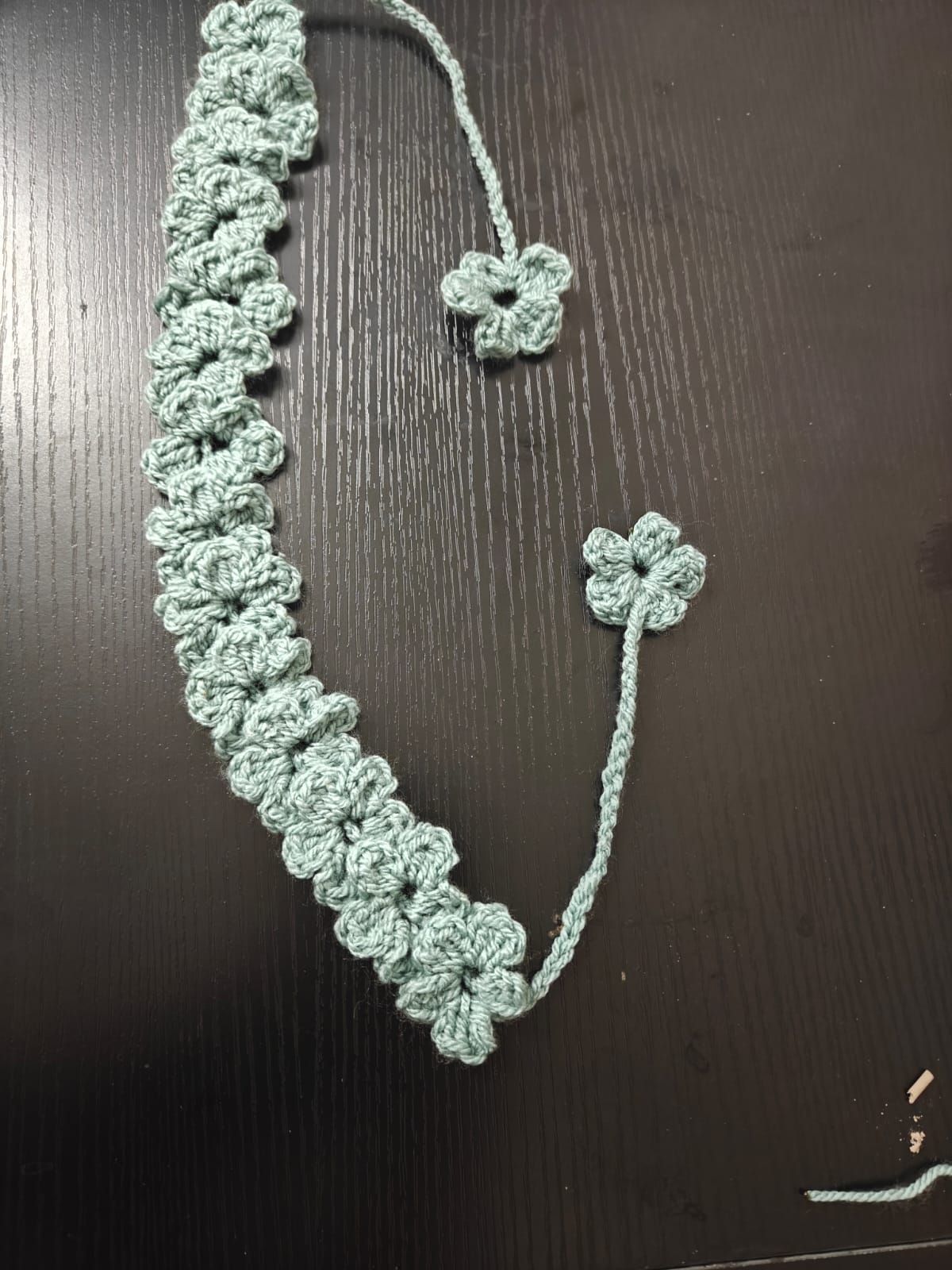 Sage green flower headband