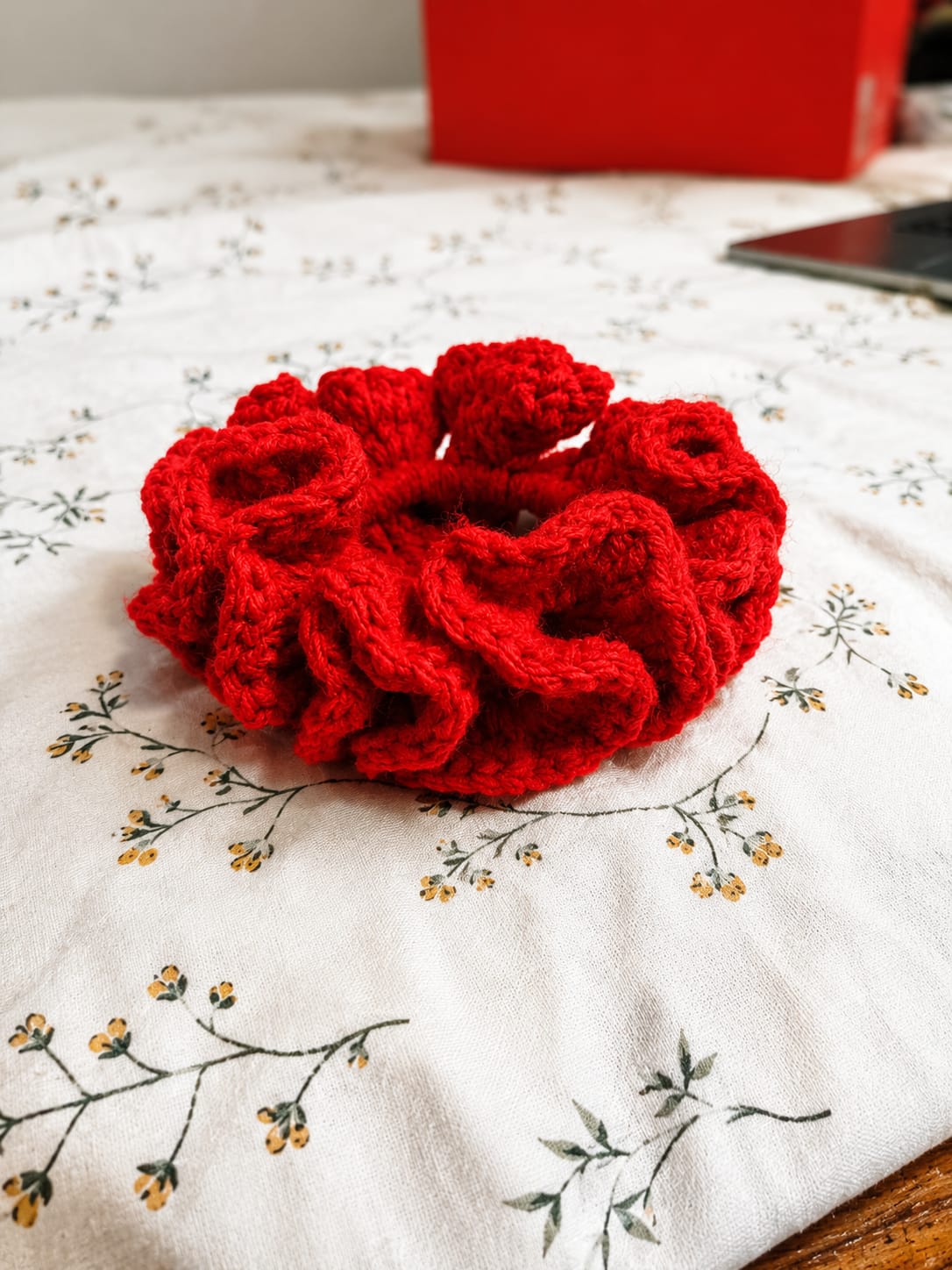 Bright Red Scrunchie