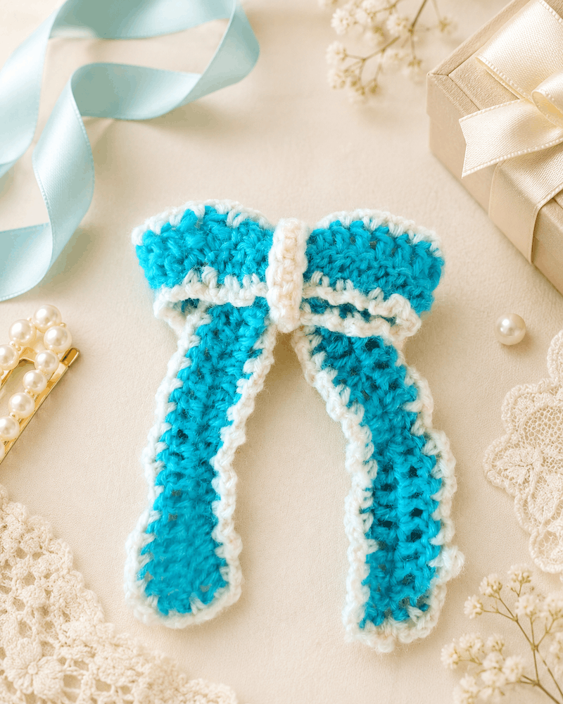 Little Blue Bow — A Young Crafter’s Creation